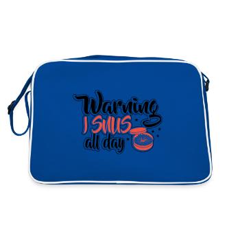 Snus rauchfrei Nichtraucher Nikotin Antiraucher - Retro Tasche - Blau/Weiß - Hinten