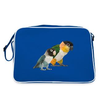 Caique et Agapornis - Sac Retro - bleu/blanc - Dos