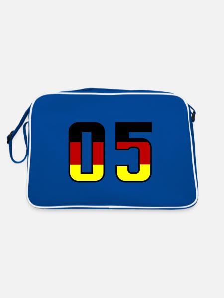 5 Symbole numérique Allemagne - Sac Retro - bleu/blanc - Dos