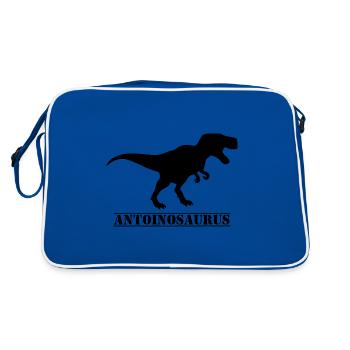 Antoine Dinosaurier - Retro Tasche - Blau/Weiß - Hinten