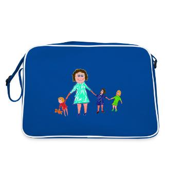 THREE DAUGHTERS - MOMLIFE - Retro Bag - blue/white - Back