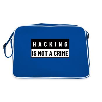 Hacking Is Not A Crime | Hacker Design - Sac Retro - bleu/blanc - Dos