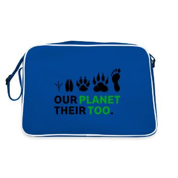 Our planete, their too - Sac Retro - bleu/blanc - Dos