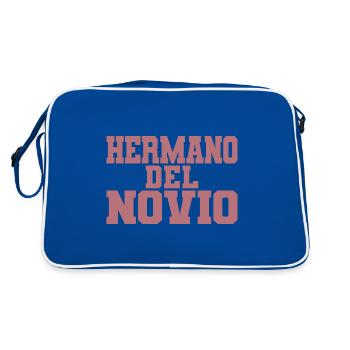Cadeau de mariage frère du marié Hermano del Novio Groom - Sac Retro - bleu/blanc - Dos