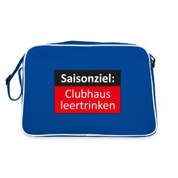 Season Goal: empty drink clubhouse - Retro Bag - blue/white - Back
