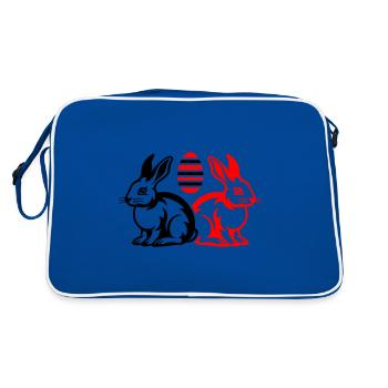 Lapin de Pâques Pâques - Sac Retro - bleu/blanc - Dos
