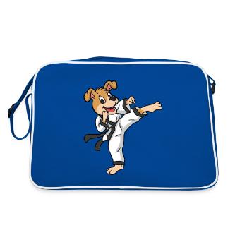 Karaté Chien Judo Chiens Sports Club Enfants - Sac Retro - bleu/blanc - Dos