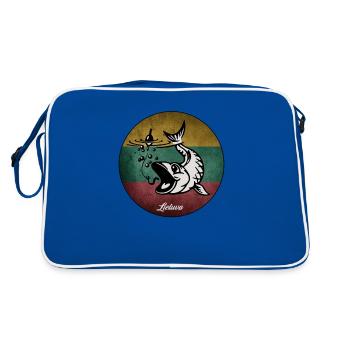 Pêcheurs lituaniens. Lietuva cool - Sac Retro - bleu/blanc - Dos