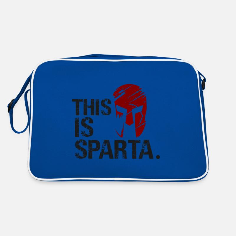 This Is Sparta - Retro Tasche - Blau/Weiß