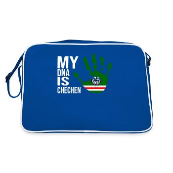 Drapeau tchétchène, My DNA Is Tchétchénie, Tchétchénie - Sac Retro - bleu/blanc - Dos