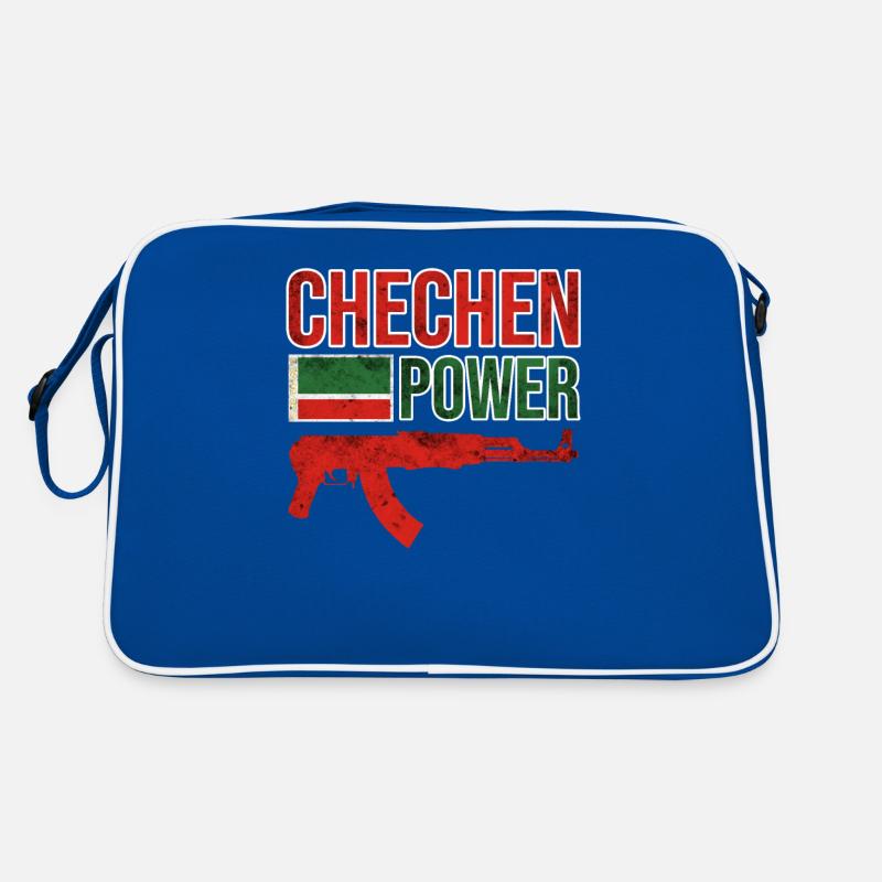 Chechen Power, Cool Chechen Fighter, Chechnya Flag Retro Tasche