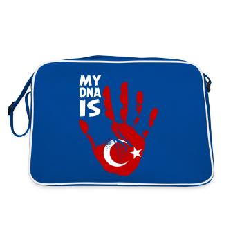 Mon ADN est turc, Mes racines turques, Turkiye - Sac Retro - bleu/blanc - Dos
