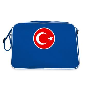 Drapeau Turkiye, Mon drapeau turc, Turkiye - Sac Retro - bleu/blanc - Dos