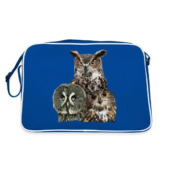 Hiboux - Sac Retro - bleu/blanc - Dos