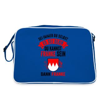 Franke Fränkisch Oberfranken Basse-Franconie Drôle - Sac Retro - bleu/blanc - Dos