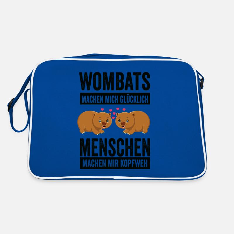Wombat Wombatzüchter Beuteltier Geschenk Retro Tasche
