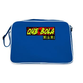 Que Bola Miami, Cuban Roots, Miami Cuba, Cuba - Retro Bag - blue/white - Back