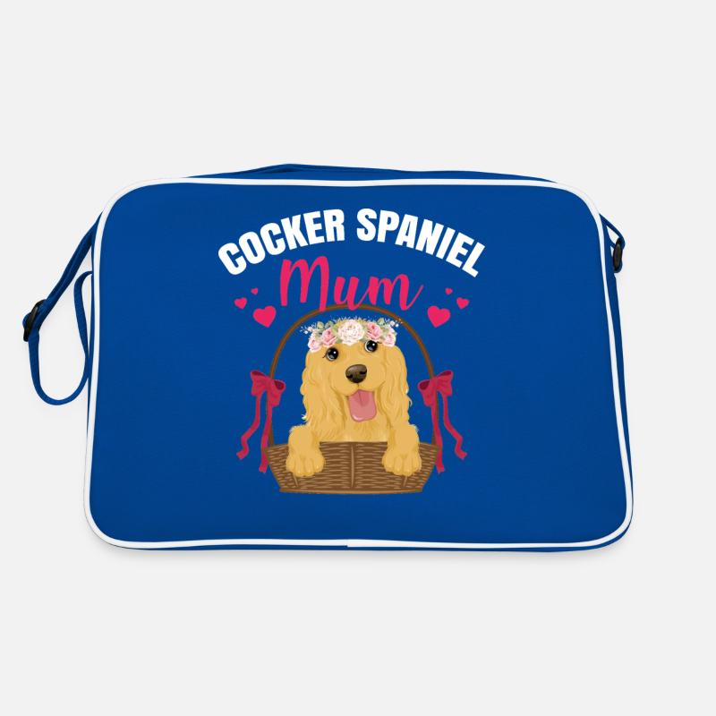cocker spaniel mum gift idea for owners women fun Retro Bag