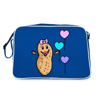 Birth baby peanut children child birth cordial - Retro Bag - blue/white - Back