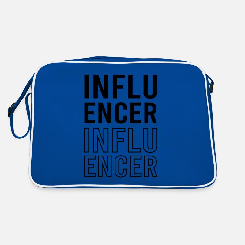 influencer influence - Retro Tasche - Blau/Weiß
