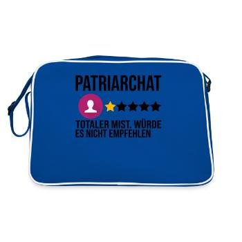 Feministin Feminismus Emanzipation Geschenk - Retro Tasche - Blau/Weiß - Hinten