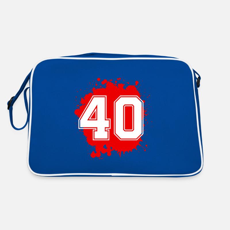 40 Zahl Klecks Retro Tasche