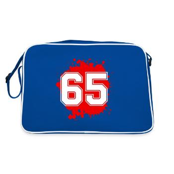 65 Number of blobs - Retro Bag - blue/white - Back