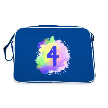 4 Number of blobs - Retro Bag - blue/white - Back