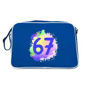 67 Number of blobs - Retro Bag - blue/white - Back