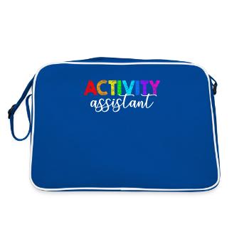 activity assistant appreciation , activity assista - Retro Tasche - Blau/Weiß - Hinten