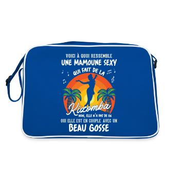 mamoune danseuse kizomba sexy couple BG amour - Sac Retro - bleu/blanc - Dos