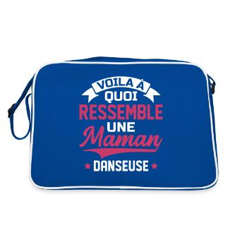 cadeau var1 danseuse passion danse humour - Sac Retro - bleu/blanc - Dos