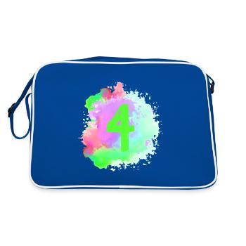 4 Number of blobs - Retro Bag - blue/white - Back