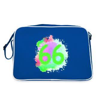 66 Number of blobs - Retro Bag - blue/white - Back