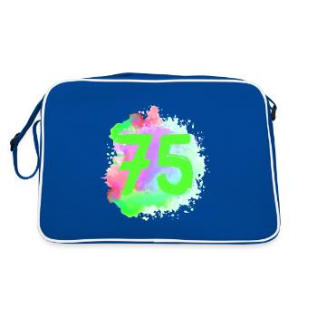 75 Number of blobs - Retro Bag - blue/white - Back