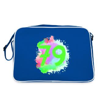79 Number of blobs - Retro Bag - blue/white - Back