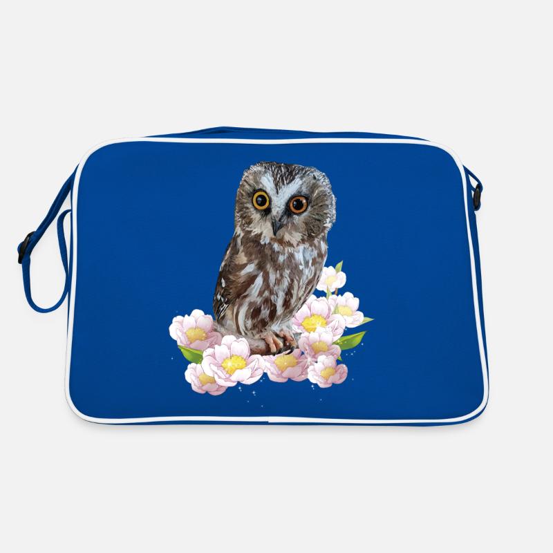 Nördliche Eule Retro Tasche