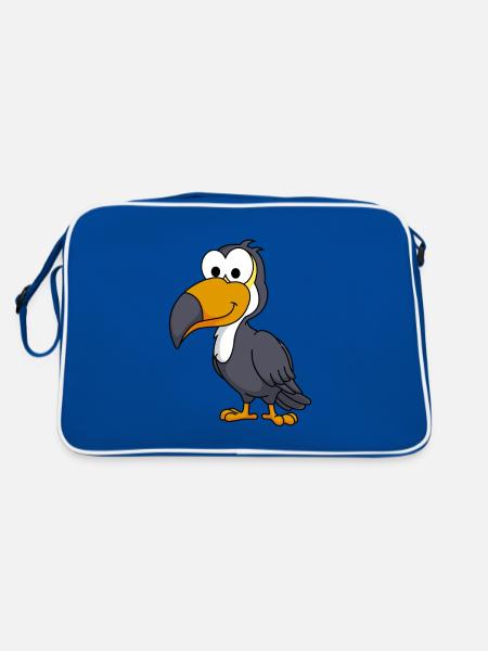 Tukan Comic Animal - Retro Bag - blue/white - Back