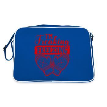 Freezing Winter - Retro Tasche - Blau/Weiß - Hinten