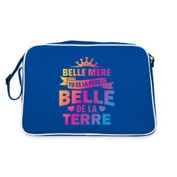 belle mère tu es la plus belle de la terre - Sac Retro - bleu/blanc - Dos