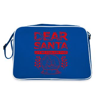 Dear Santa - Retro Bag - blue/white - Back