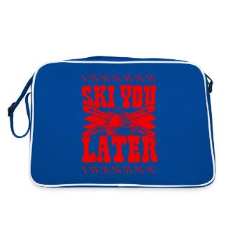 ski ski - Sac Retro - bleu/blanc - Dos