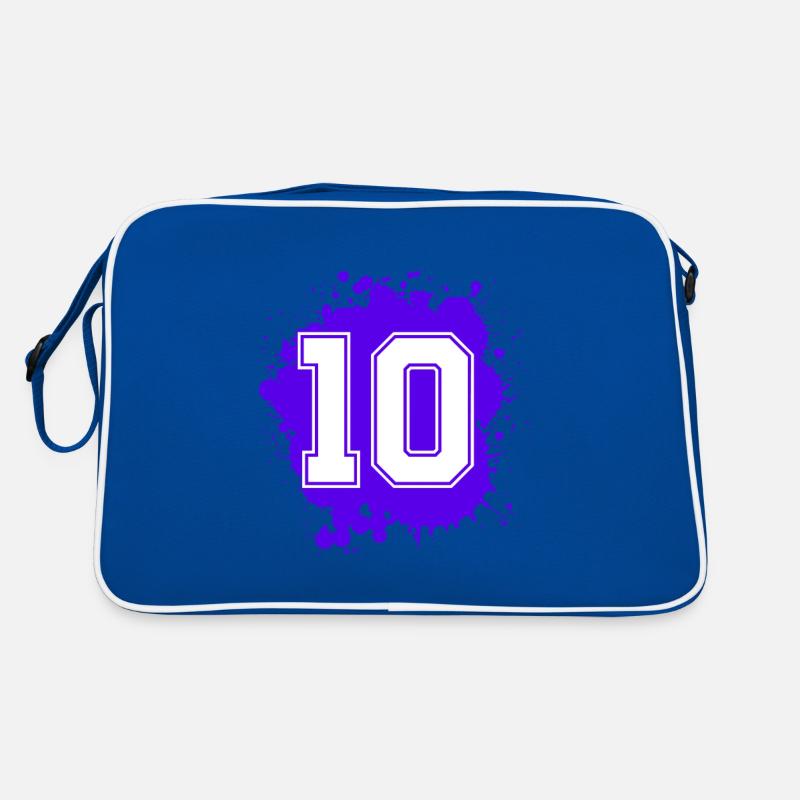 10 Zahl Klecks Retro Tasche