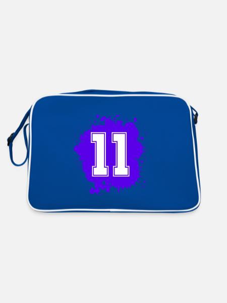 11 Nombre d’objets blob - Sac Retro - bleu/blanc - Dos