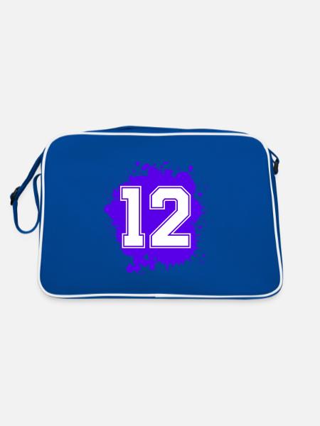 12 Nombre d’objets blob - Sac Retro - bleu/blanc - Dos