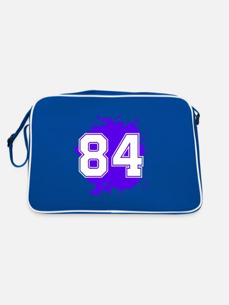 84 Nombre d’objets blob - Sac Retro - bleu/blanc - Dos