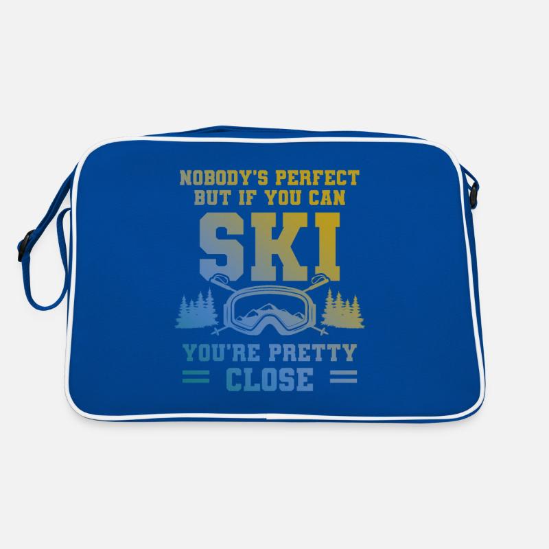 keiner ist perfekt skiing Retro Tasche