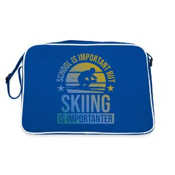École importante Ski plus important - Sac Retro - bleu/blanc - Dos