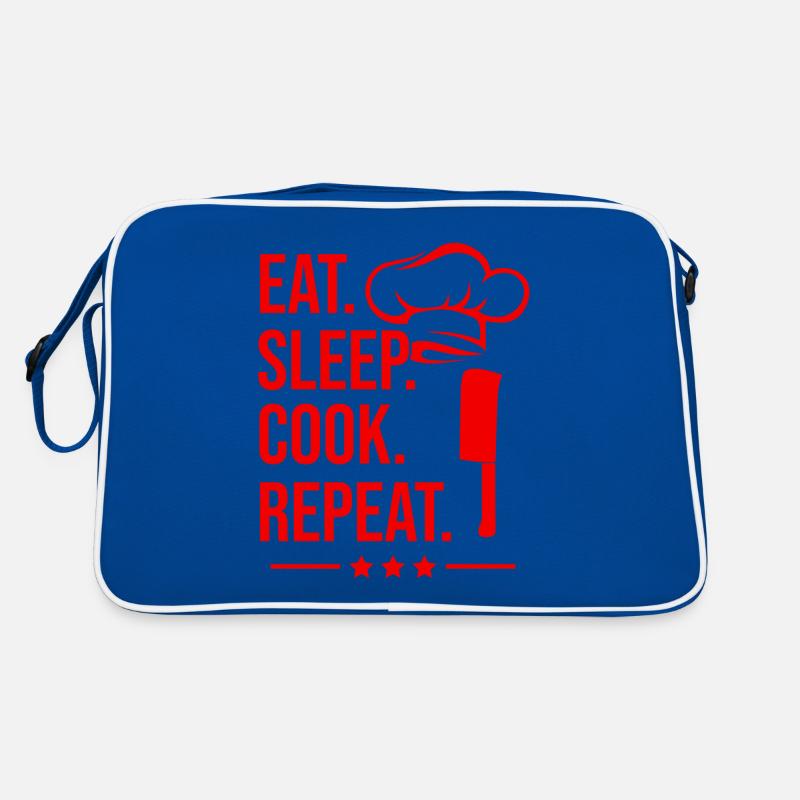 Manger dormir cuisiner répéter Sac Retro