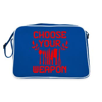Cooking a weapon - Retro Bag - blue/white - Back